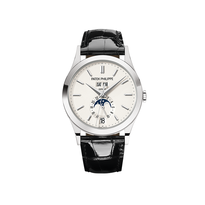 Patek Philippe 5396G Annual Calendar in white gold with a silvered opaline dial