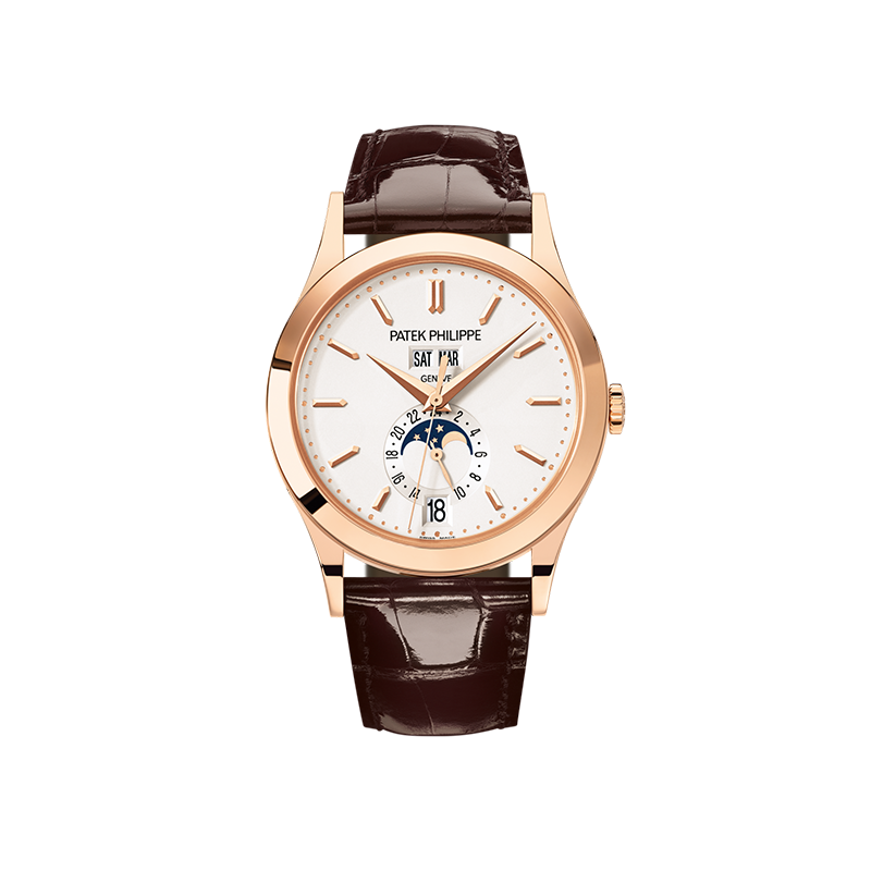 Calendario Anual 5396R de Patek Philippe en oro rosa con esfera blanca opalina