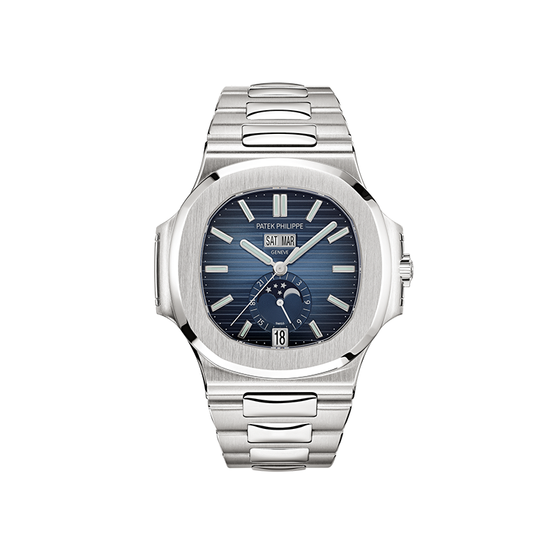 Patek Philippe Nautilus 5726/1A with blue dial, black gradient and Annual Calendar