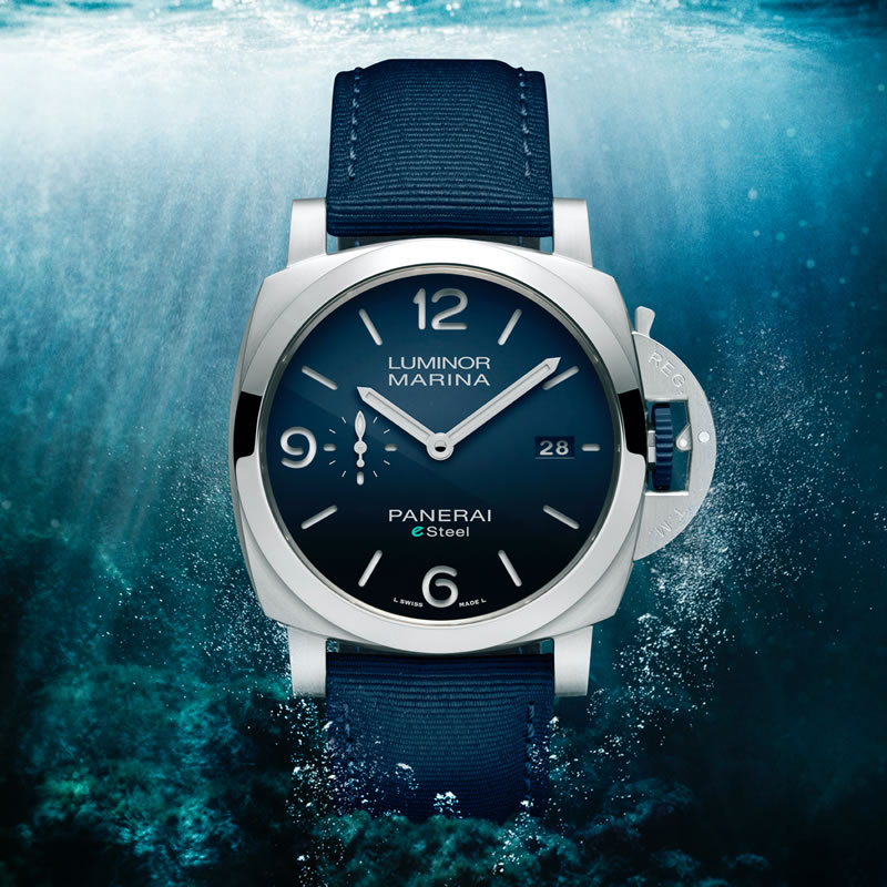 Novelties Watches and Wonders 2021: new Panerai Luminor Marina eSteel Blu Profondo watch