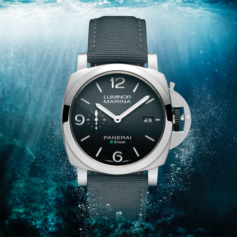 Novelties Watches and Wonders 2021: new Panerai Luminor Marina eSteel Grigio Roccia watch