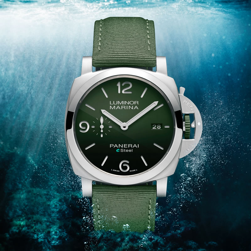 Novedades Watches and Wonders 2021: nuevo reloj Panerai Luminor Marina eSteel   Verde Smeraldo