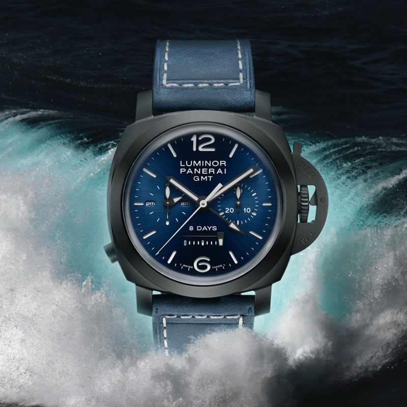 Novelties Watches and Wonders 2021: new Panerai Luminor Chrono Monopulsante GMT Blu Notte watch