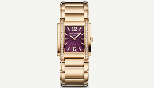 Reloj de mujer Twenty~4 7300/1400R-011 de Patek Philippe, un modelo de oro rosa con diamantes engastados en el bisel y brazalete de oro rosa