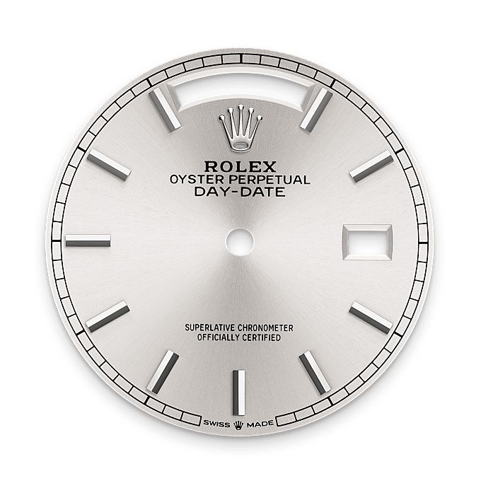 Rolex Day-Date 36, Esfera plateada