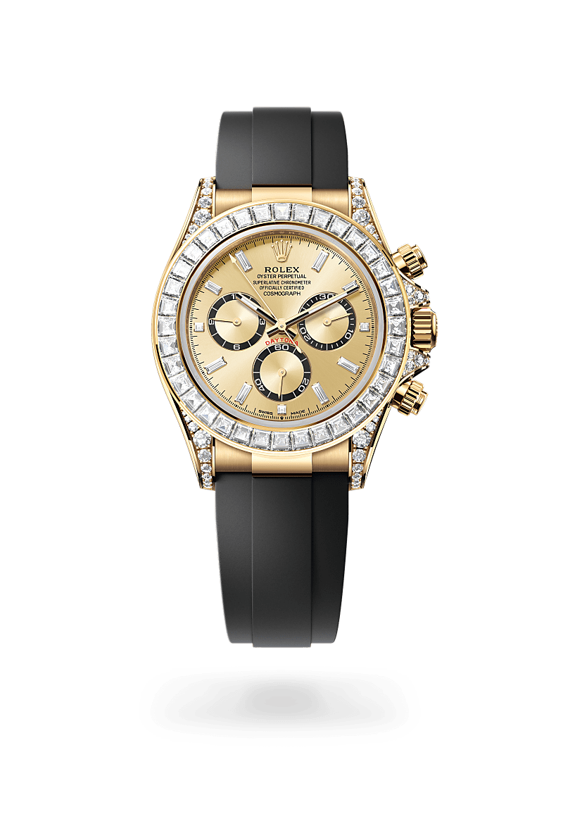 Rolex Cosmograph Daytona, Oyster, 40 mm, oro amarillo y diamantes