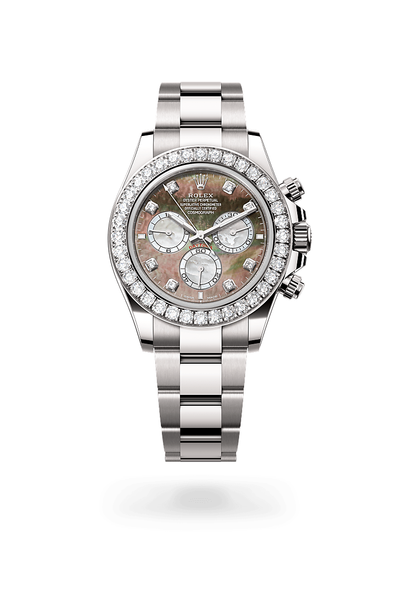 Rolex Cosmograph Daytona, Oyster, 40 mm, white gold and diamonds