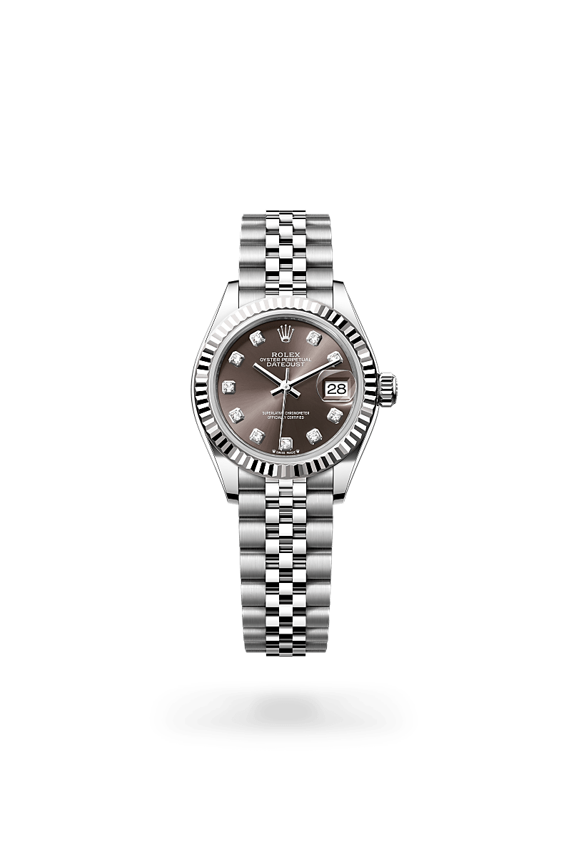 Rolex Lady-Datejust, Oyster, 28 mm, acero Oystersteel y oro blanco