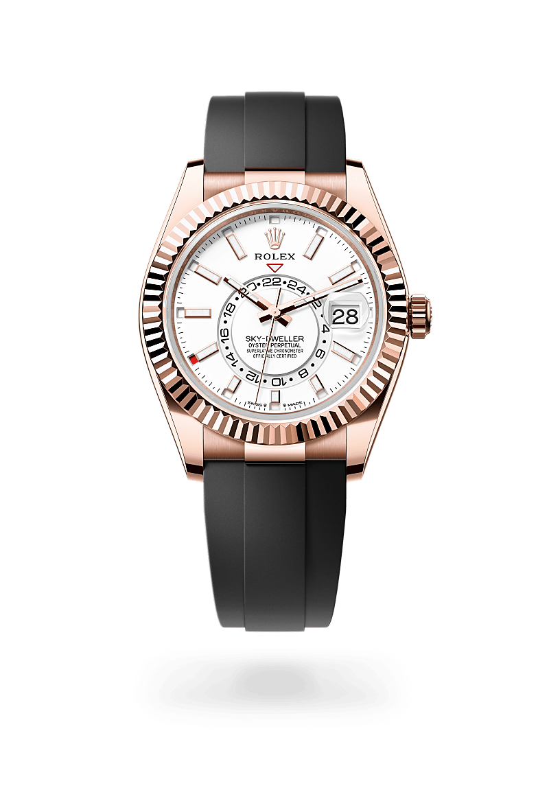 Rolex Sky-Dweller, Oyster, 42 mm, oro Everose